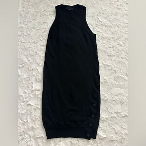 Alexander Wang 100% Wool High Neck Stretch Sleeveless Mini Dress Size Small.